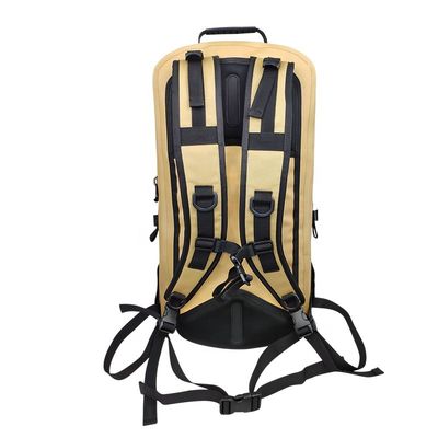 Ba lô đi bộ 25l màu vàng, Ba lô đi bộ chống nước Chất liệu TPU 840D
