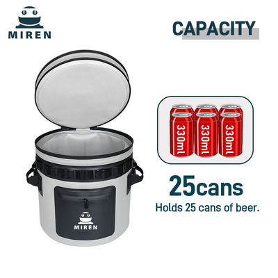 25 Can Dark Grey Round Cooler Hỗn hợp với nước và thấm nước