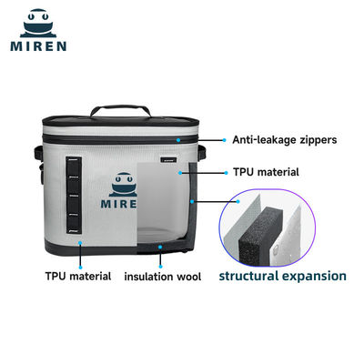 Thị trường nóng tùy chỉnh 30can Capacity lớn túi mát mềm với lỗ chống rò rỉ 840D TPU vỏ và lớp lót