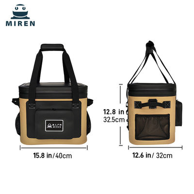 Thùng làm mát 20L có thể tùy chỉnh trong Khaki TPU cách nhiệt và chống rò rỉ chứa tới 30 lon bia hoặc đồ uống