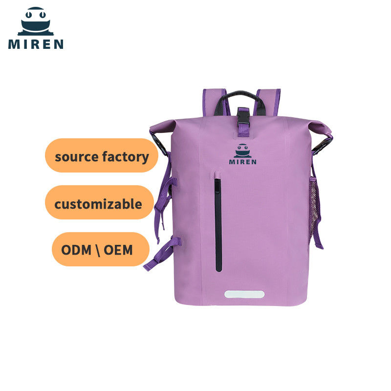 Chất liệu PVC 500D Túi khô chống nước Ba lô Màu tím Dung tích 30L